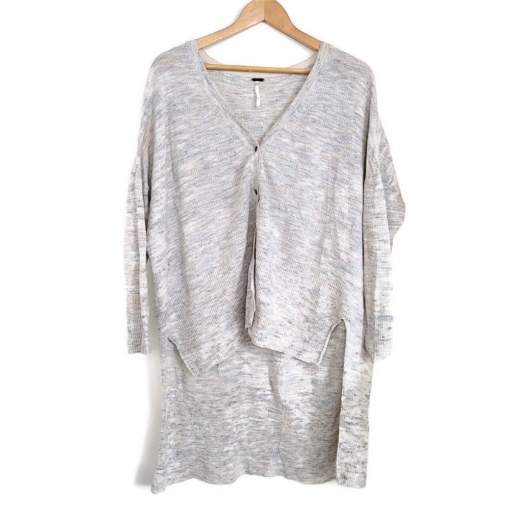 Free People Gray Cardigan Sweater